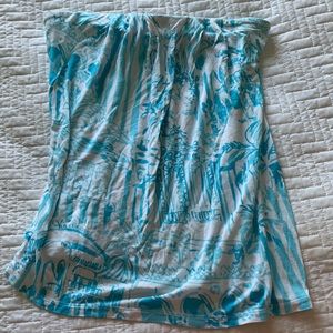 Lilly Pulitzer Blue Tube Top Size Small